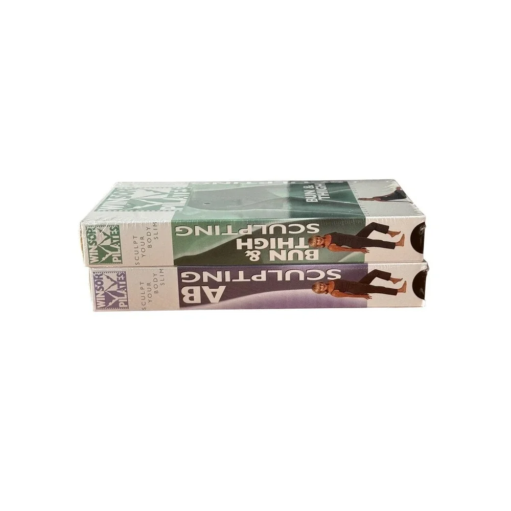 Vintage Sealed Winsor Pilates Sculpting VHS Lot Ab Bun Thigh Workout
